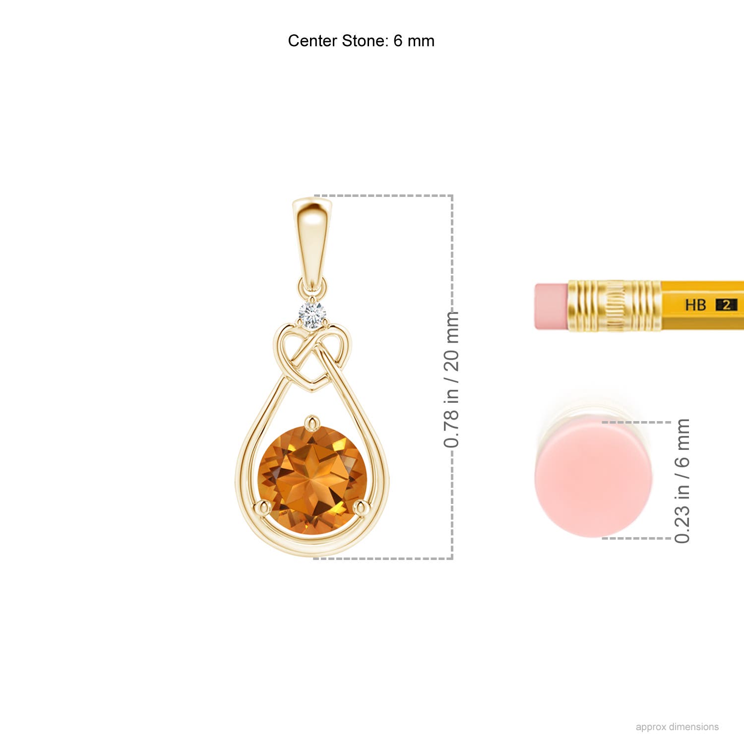 AAA - Citrine / 0.71 CT / 14 KT Yellow Gold