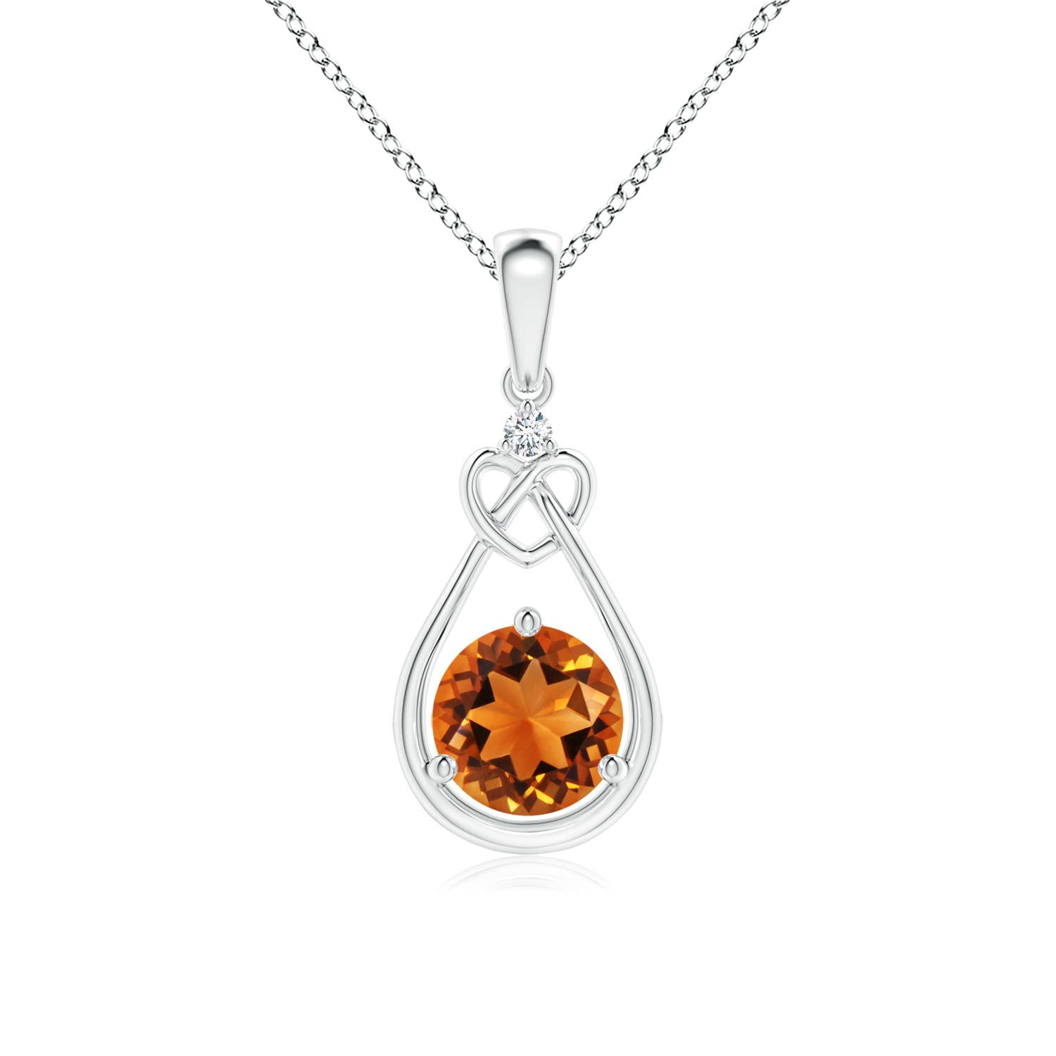 AAAA - Citrine / 0.71 CT / 14 KT White Gold