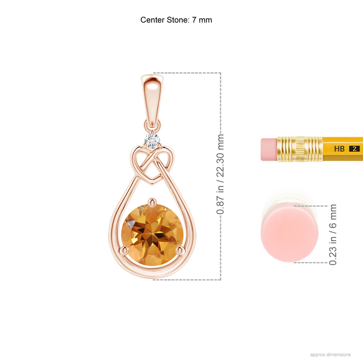 AA - Citrine / 1.27 CT / 14 KT Rose Gold