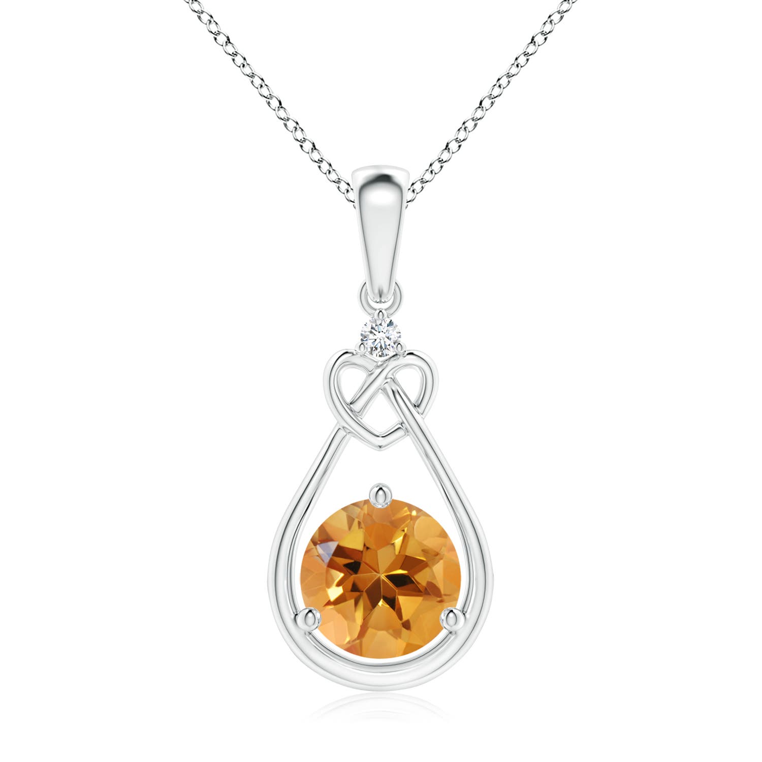 AA - Citrine / 1.27 CT / 14 KT White Gold