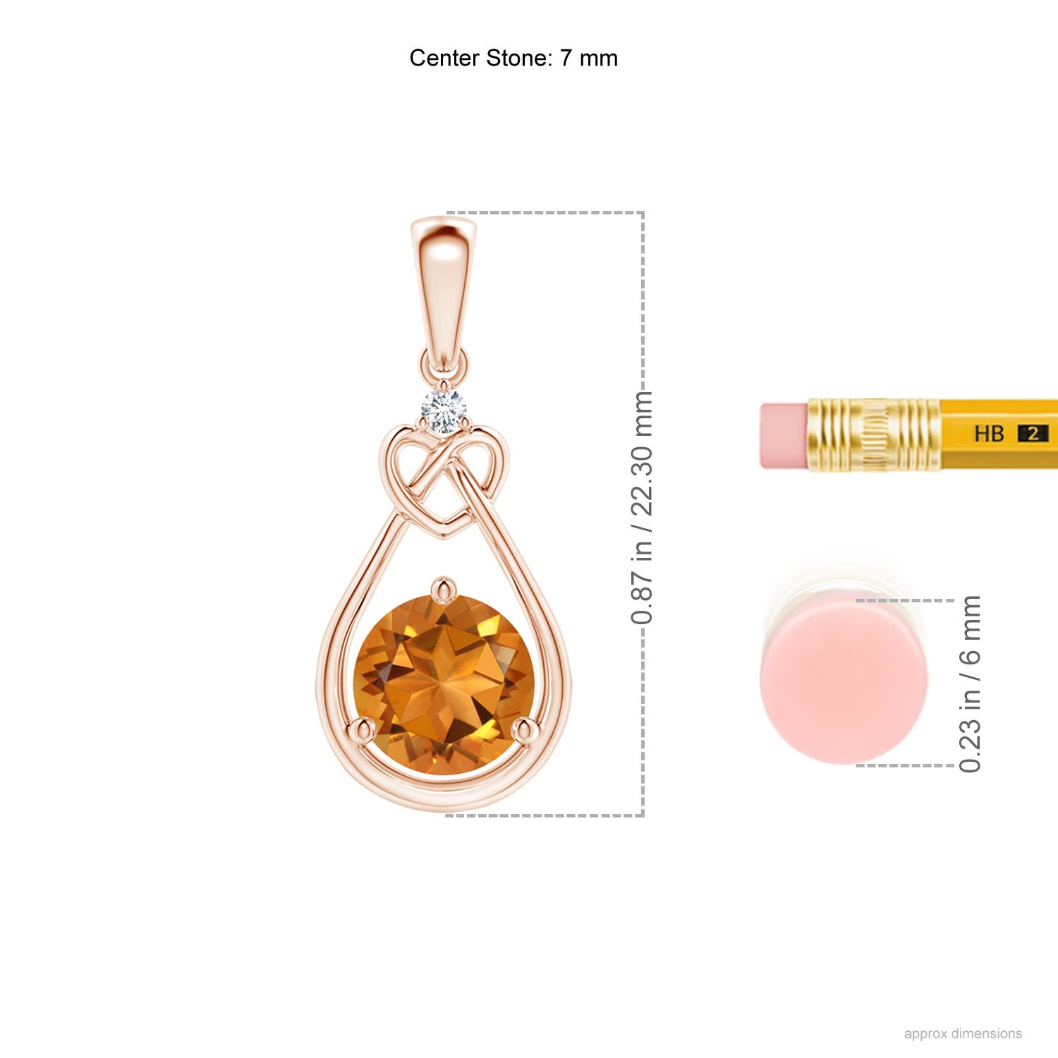 AAA - Citrine / 1.27 CT / 14 KT Rose Gold