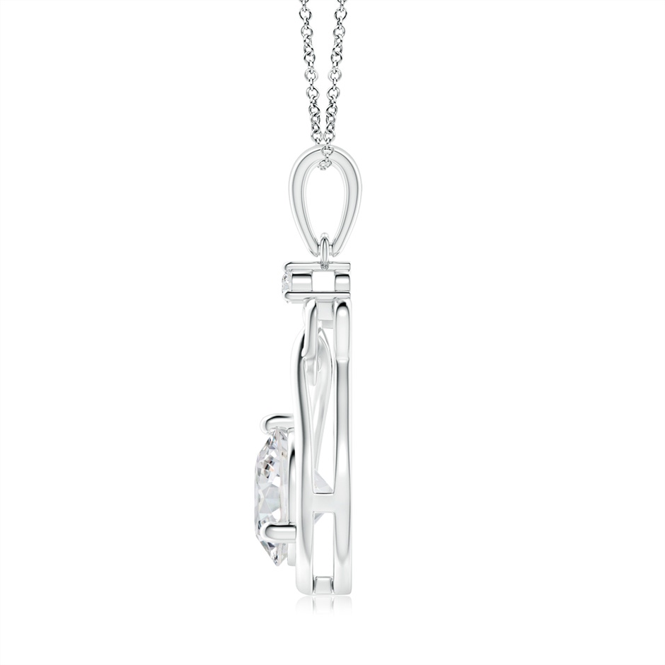 6.4mm HSI2 Diamond Knotted Heart Pendant in White Gold side 199