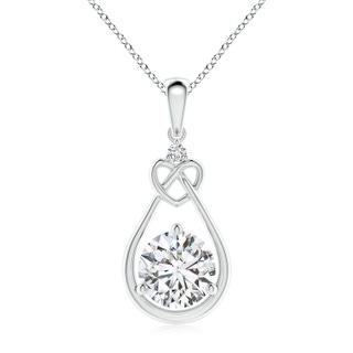 8mm HSI2 Diamond Knotted Heart Pendant in P950 Platinum