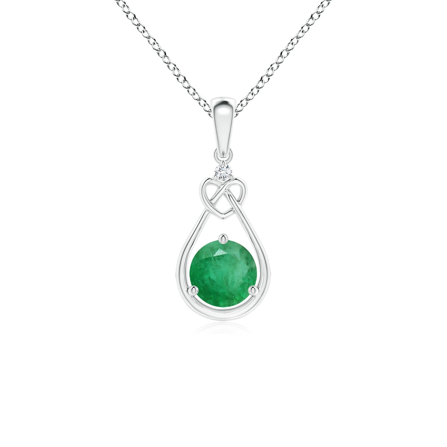 A - Emerald / 0.46 CT / 14 KT White Gold