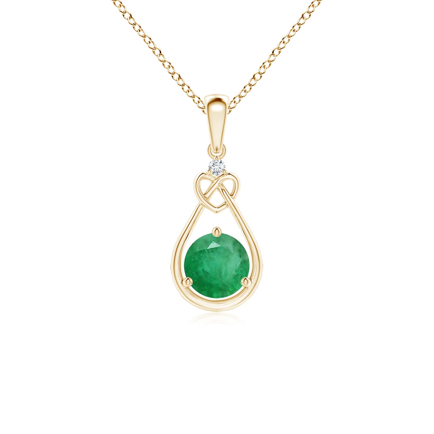 A - Emerald / 0.46 CT / 14 KT Yellow Gold