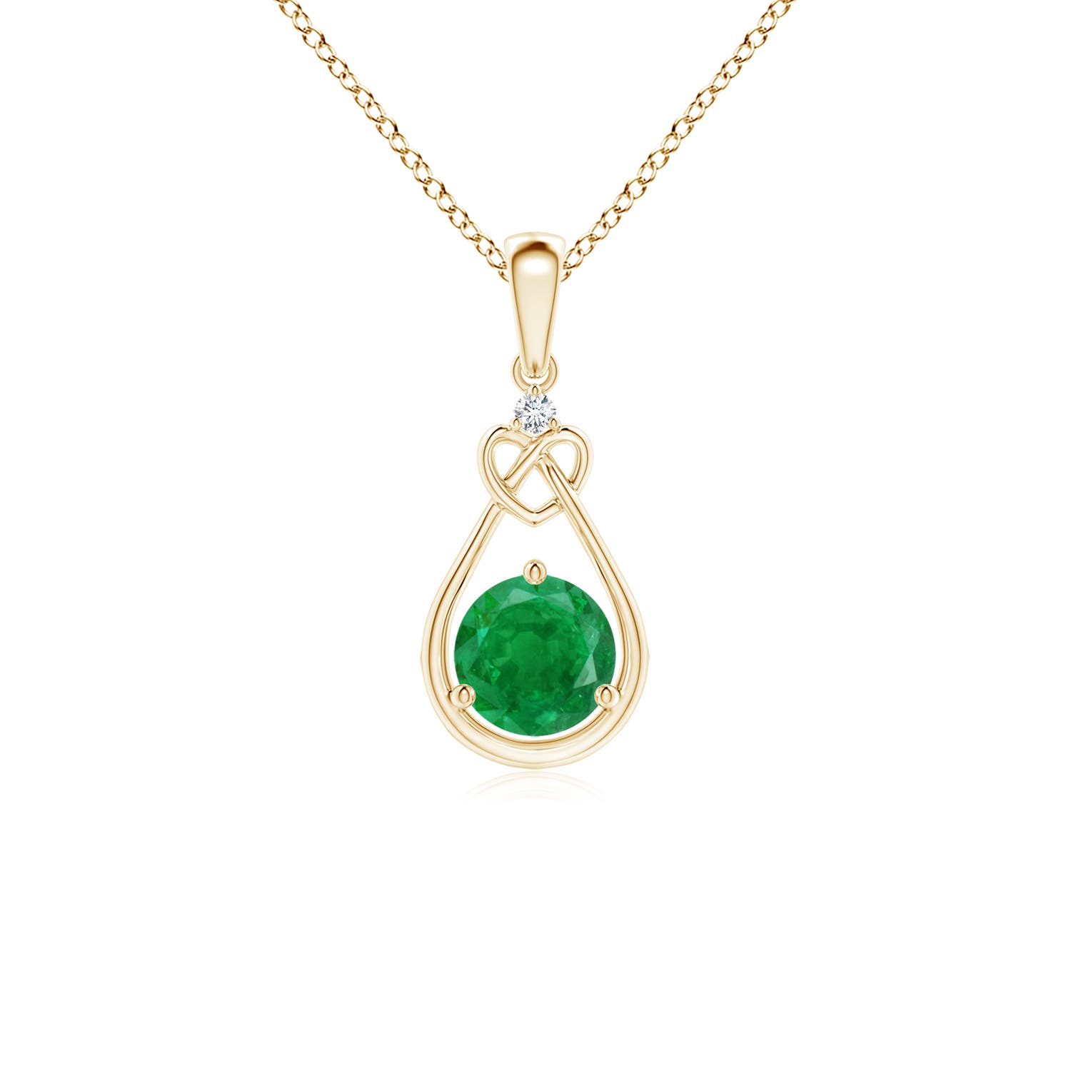 AA - Emerald / 0.46 CT / 14 KT Yellow Gold