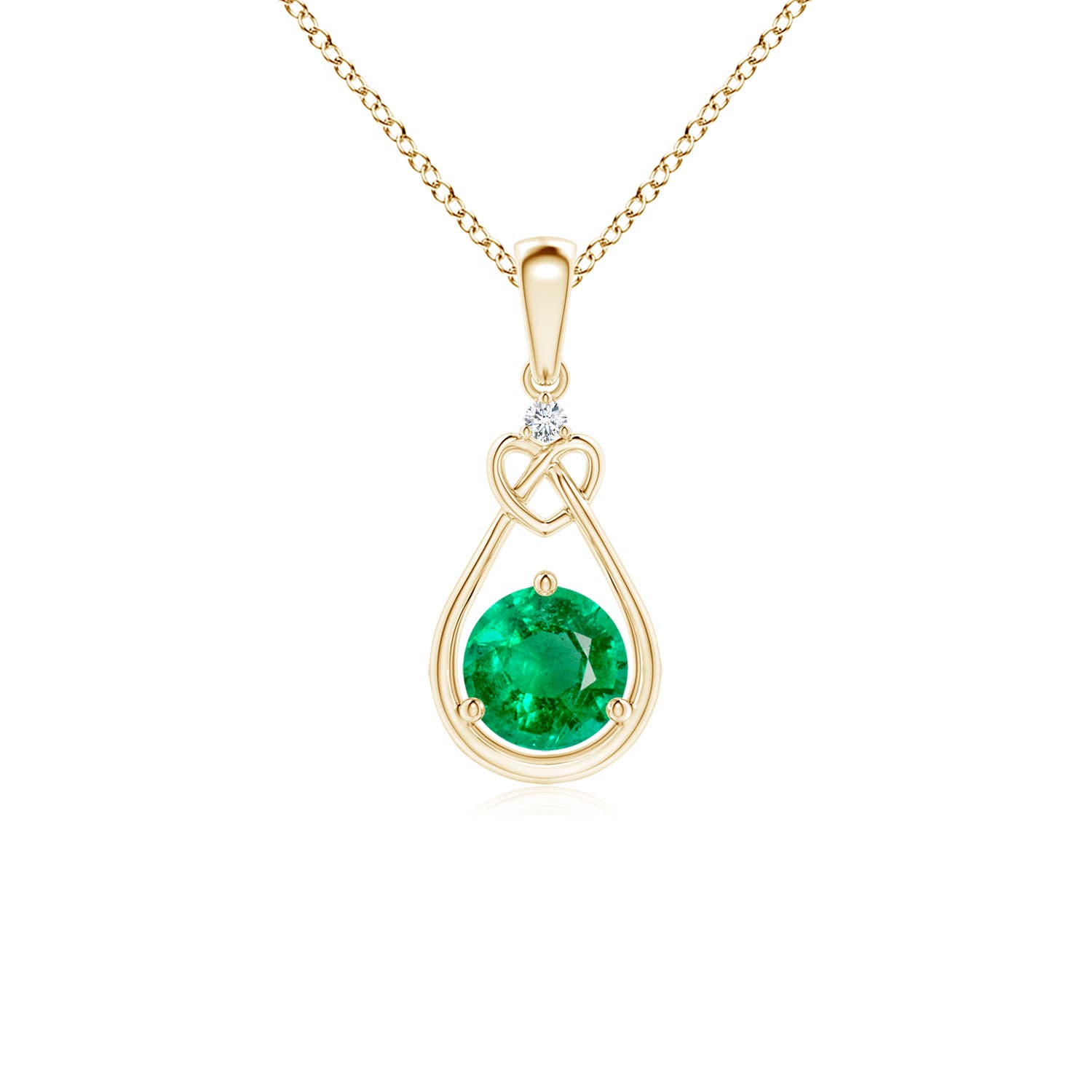 AAA - Emerald / 0.46 CT / 14 KT Yellow Gold