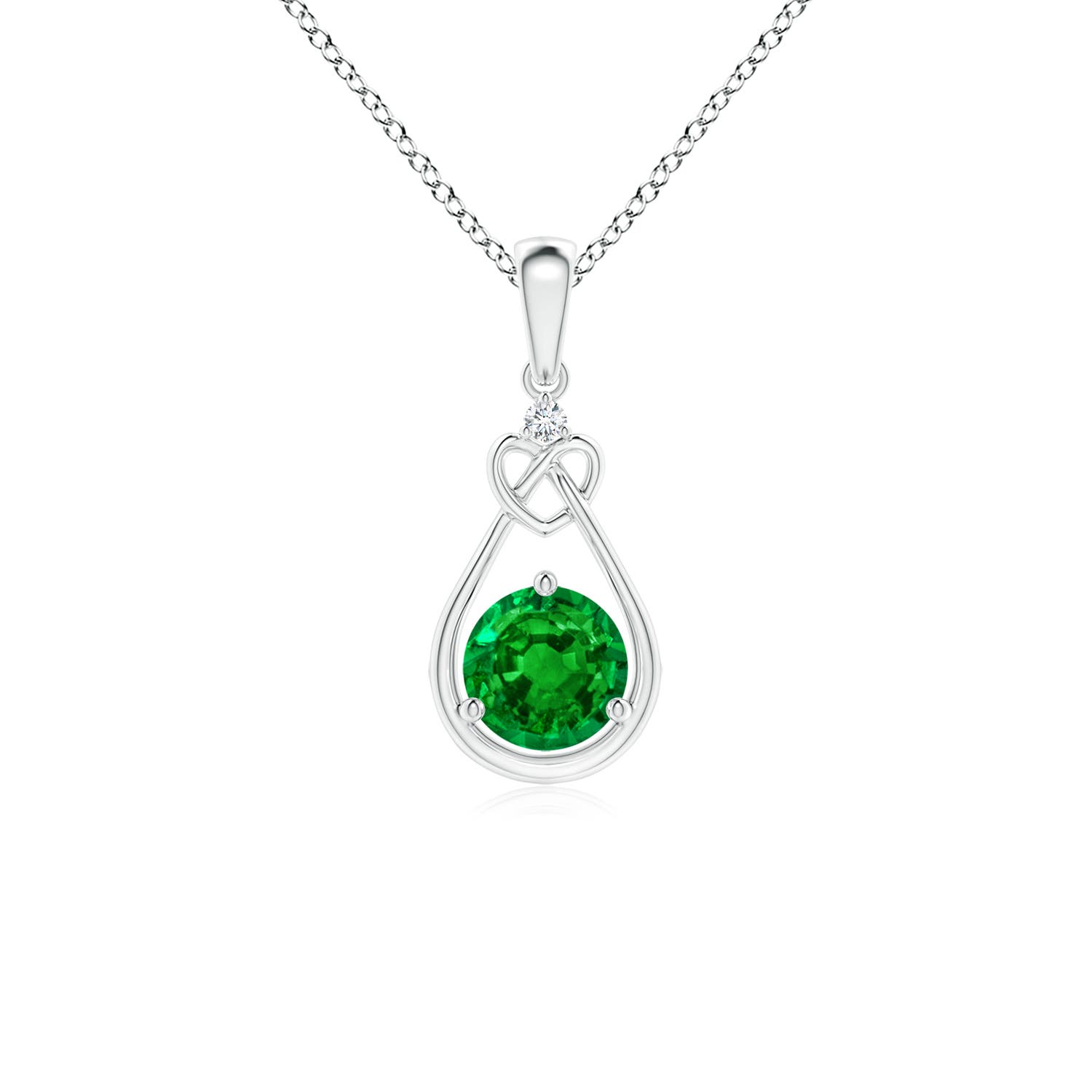 AAAA - Emerald / 0.46 CT / 14 KT White Gold