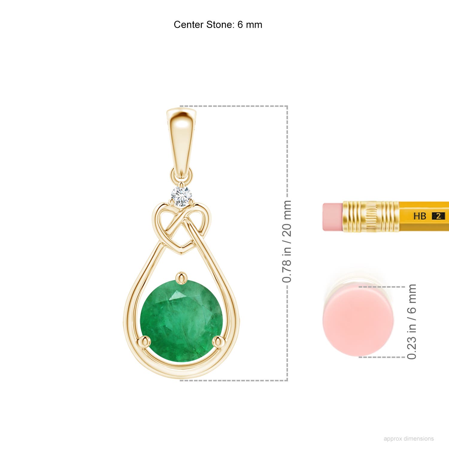 A - Emerald / 0.76 CT / 14 KT Yellow Gold