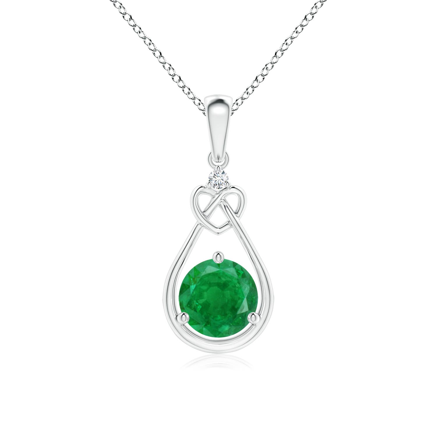 AA - Emerald / 0.76 CT / 14 KT White Gold