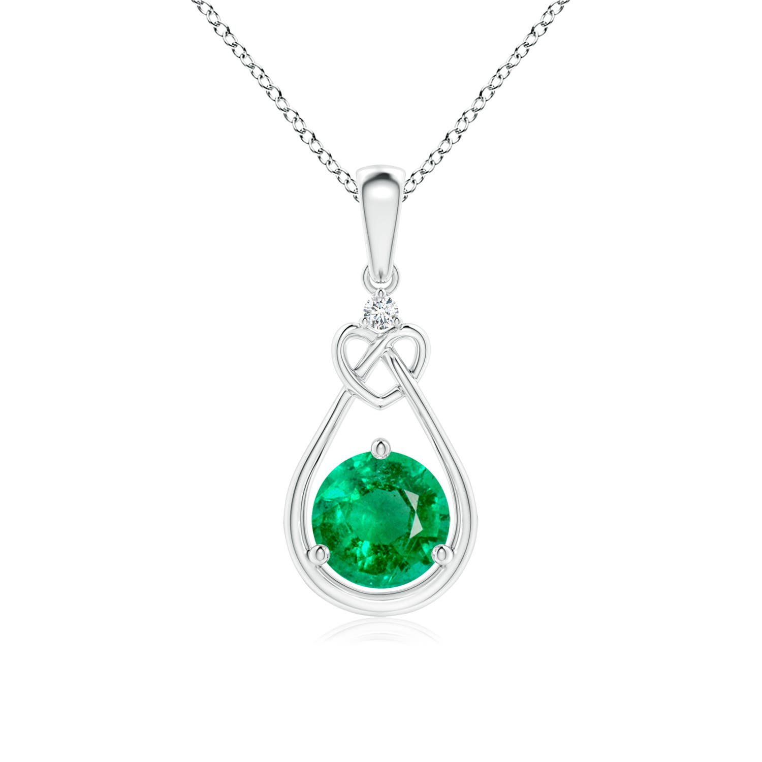 AAA - Emerald / 0.76 CT / 14 KT White Gold