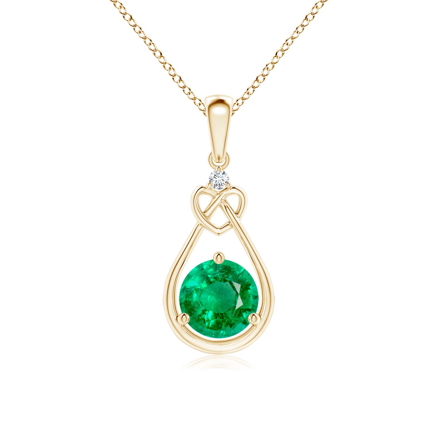 AAA - Emerald / 0.76 CT / 14 KT Yellow Gold