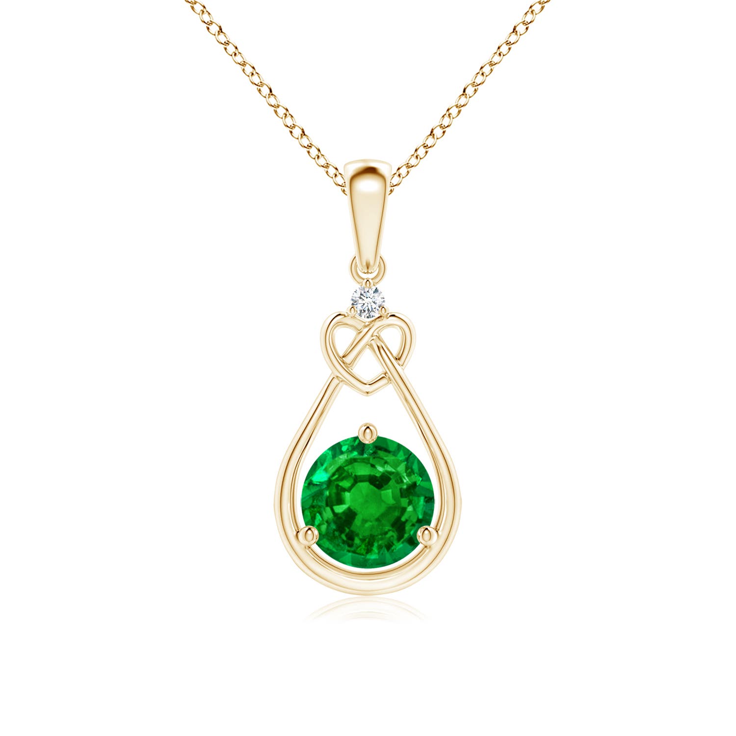 AAAA - Emerald / 0.76 CT / 14 KT Yellow Gold