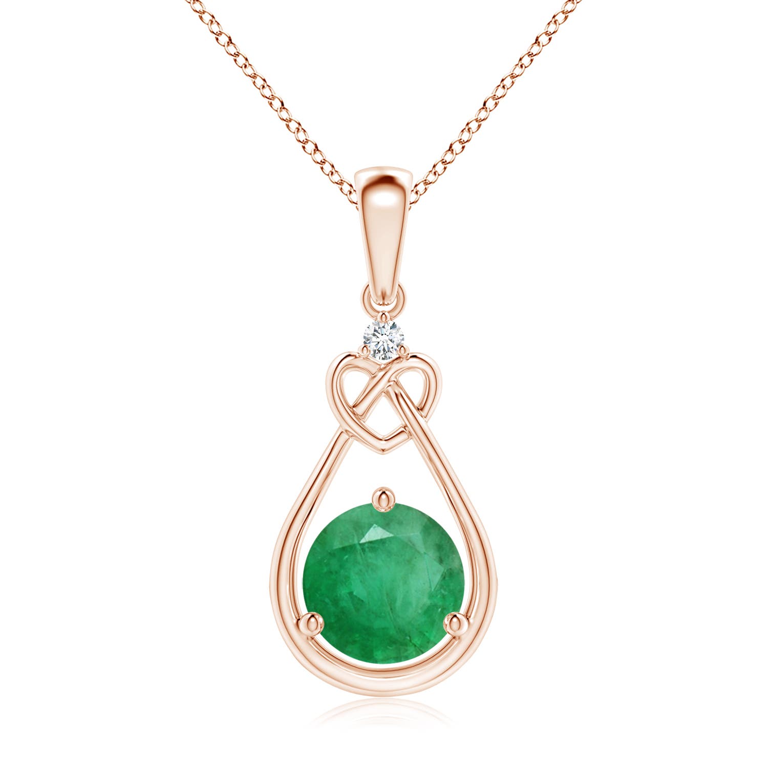 A - Emerald / 1.22 CT / 14 KT Rose Gold