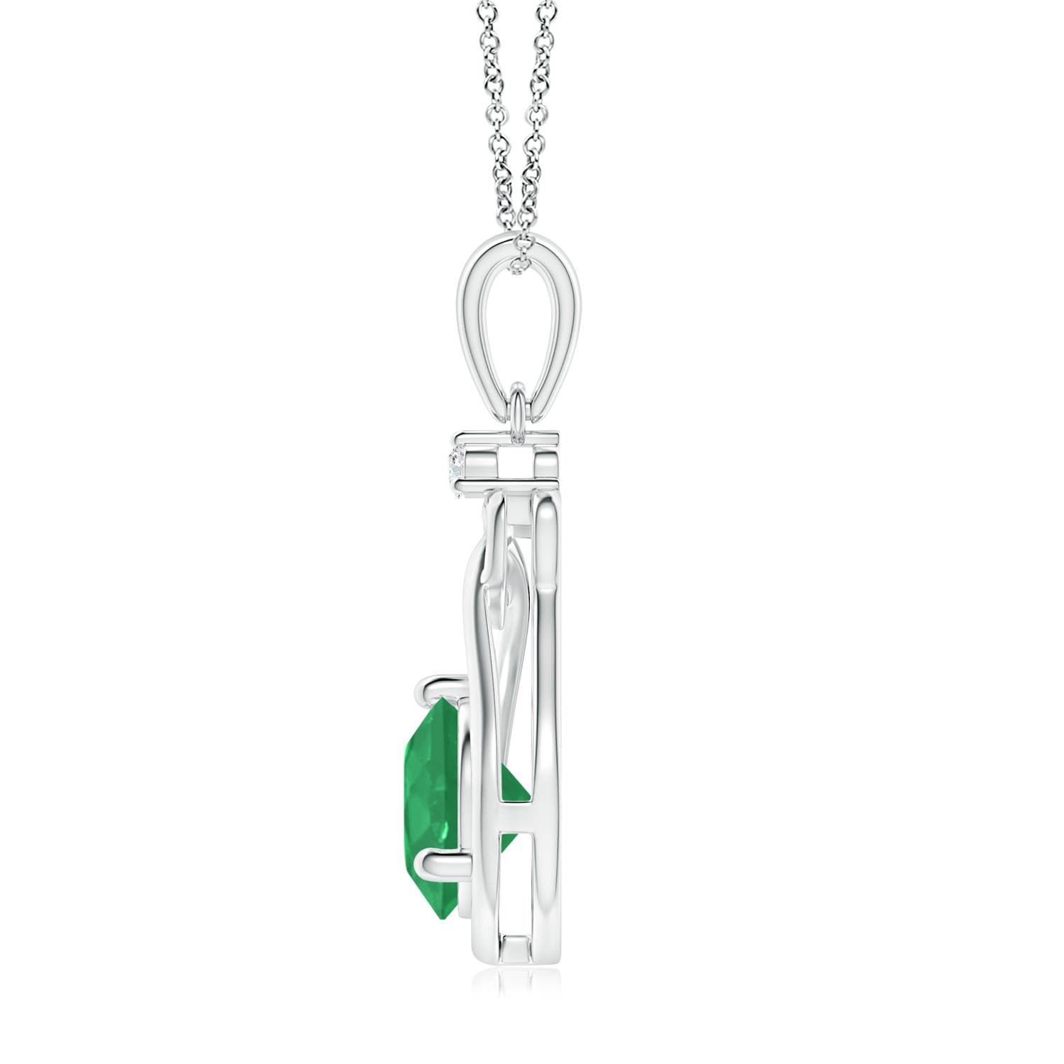 A - Emerald / 1.22 CT / 14 KT White Gold