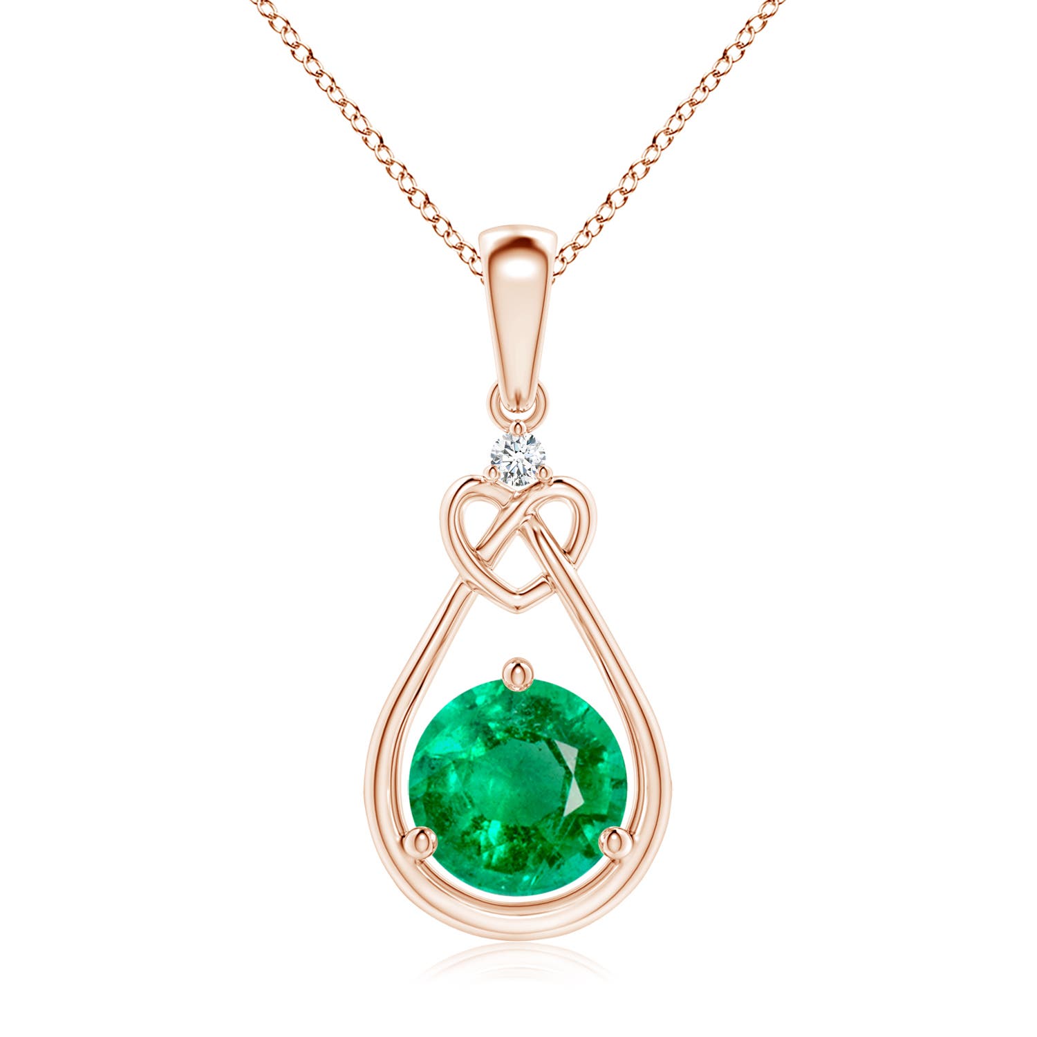 AAA - Emerald / 1.22 CT / 14 KT Rose Gold