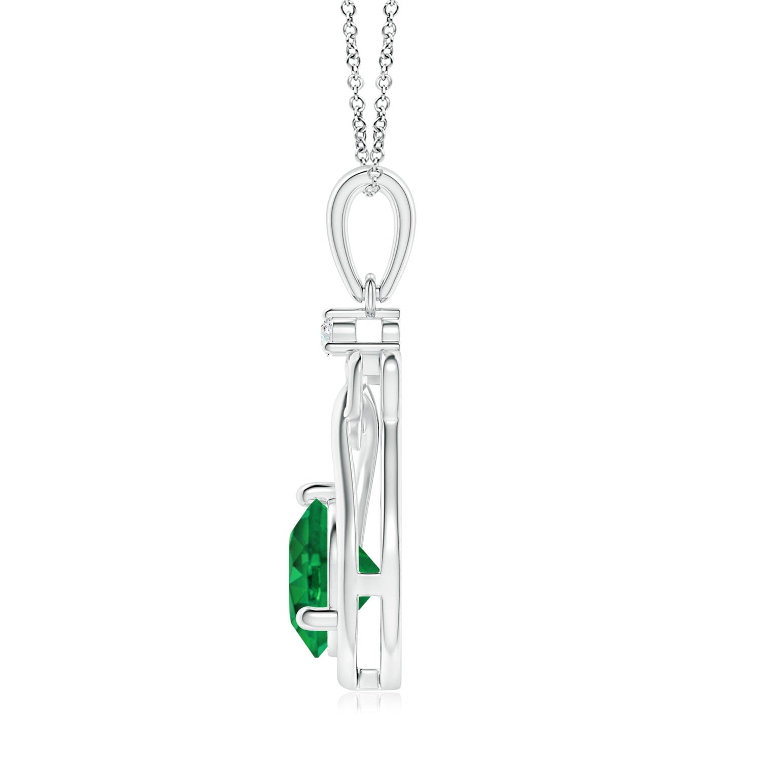 AAA - Emerald / 1.22 CT / 14 KT White Gold