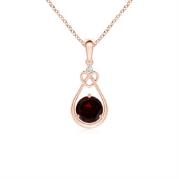 Dangle Rose Gold Garnet Necklaces & Pendants