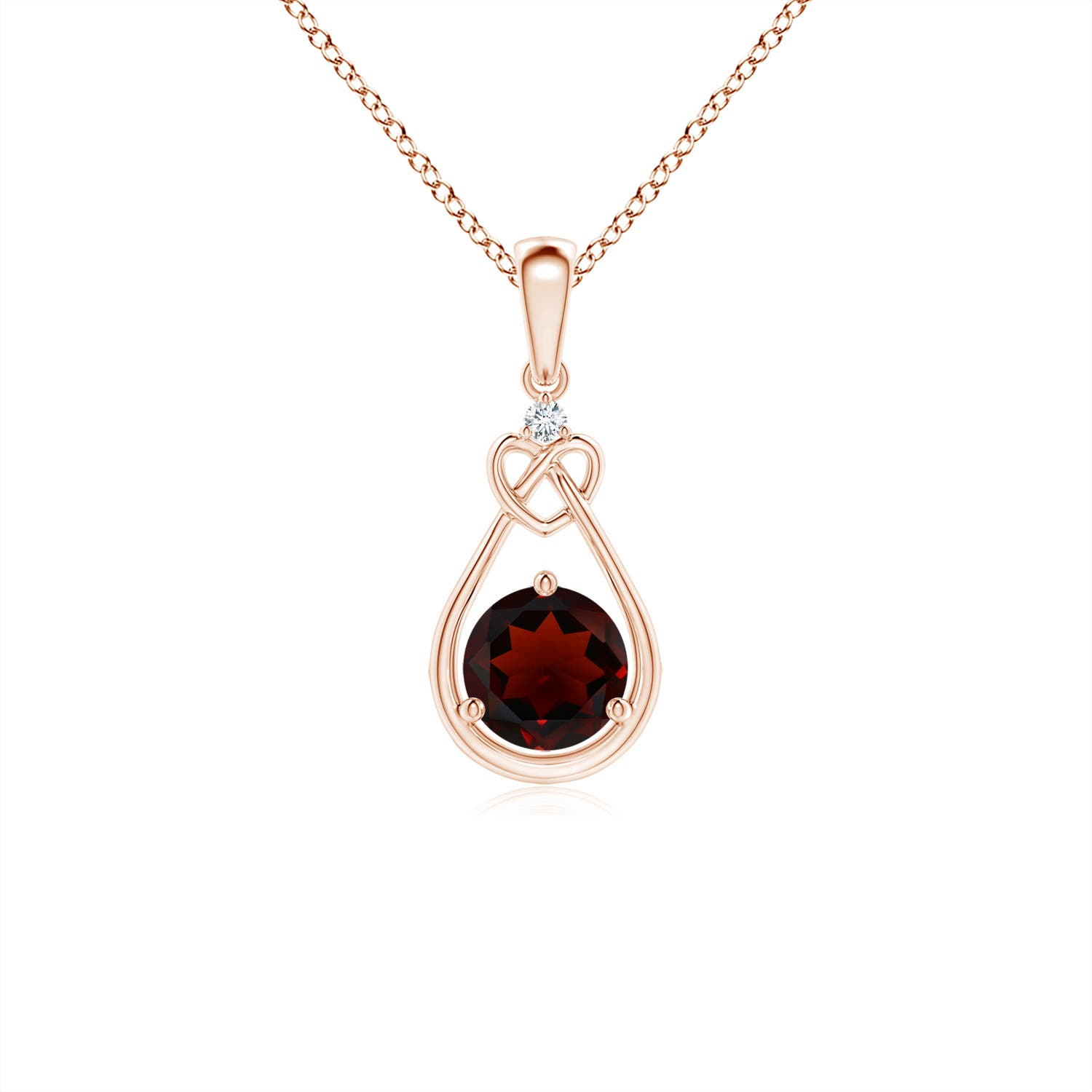 AA - Garnet / 0.61 CT / 14 KT Rose Gold