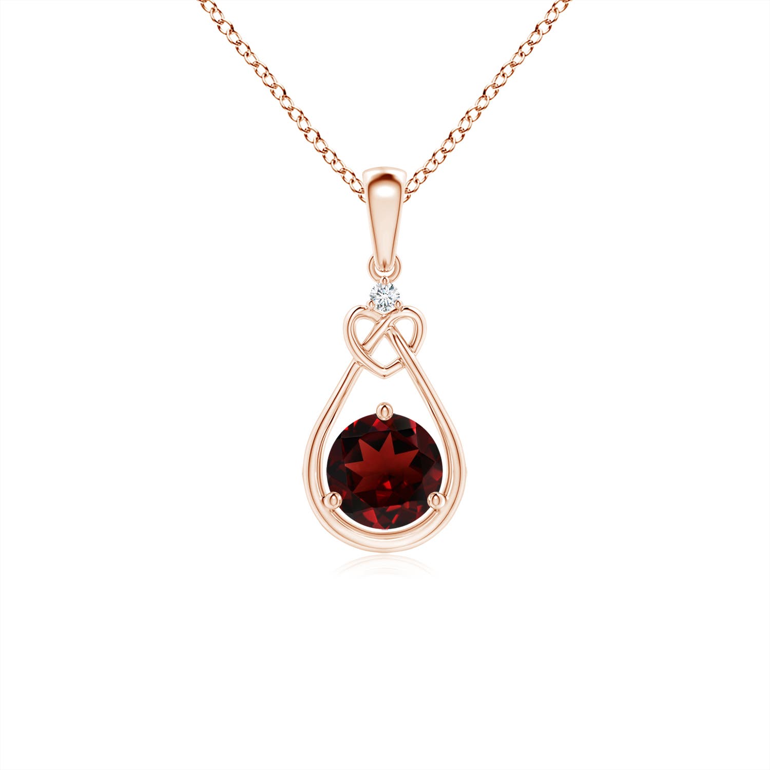 AAA - Garnet / 0.61 CT / 14 KT Rose Gold