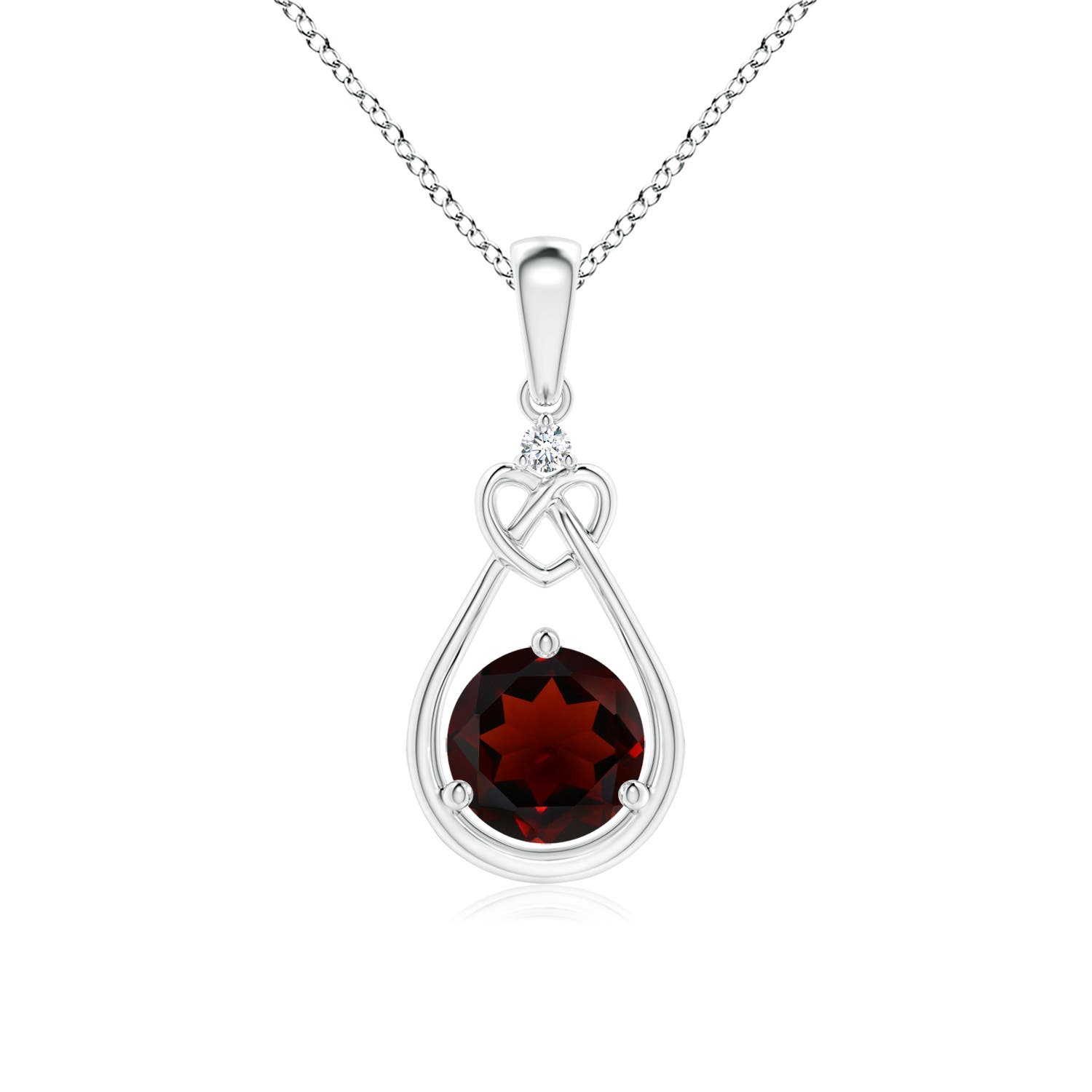 AA - Garnet / 1.01 CT / 14 KT White Gold