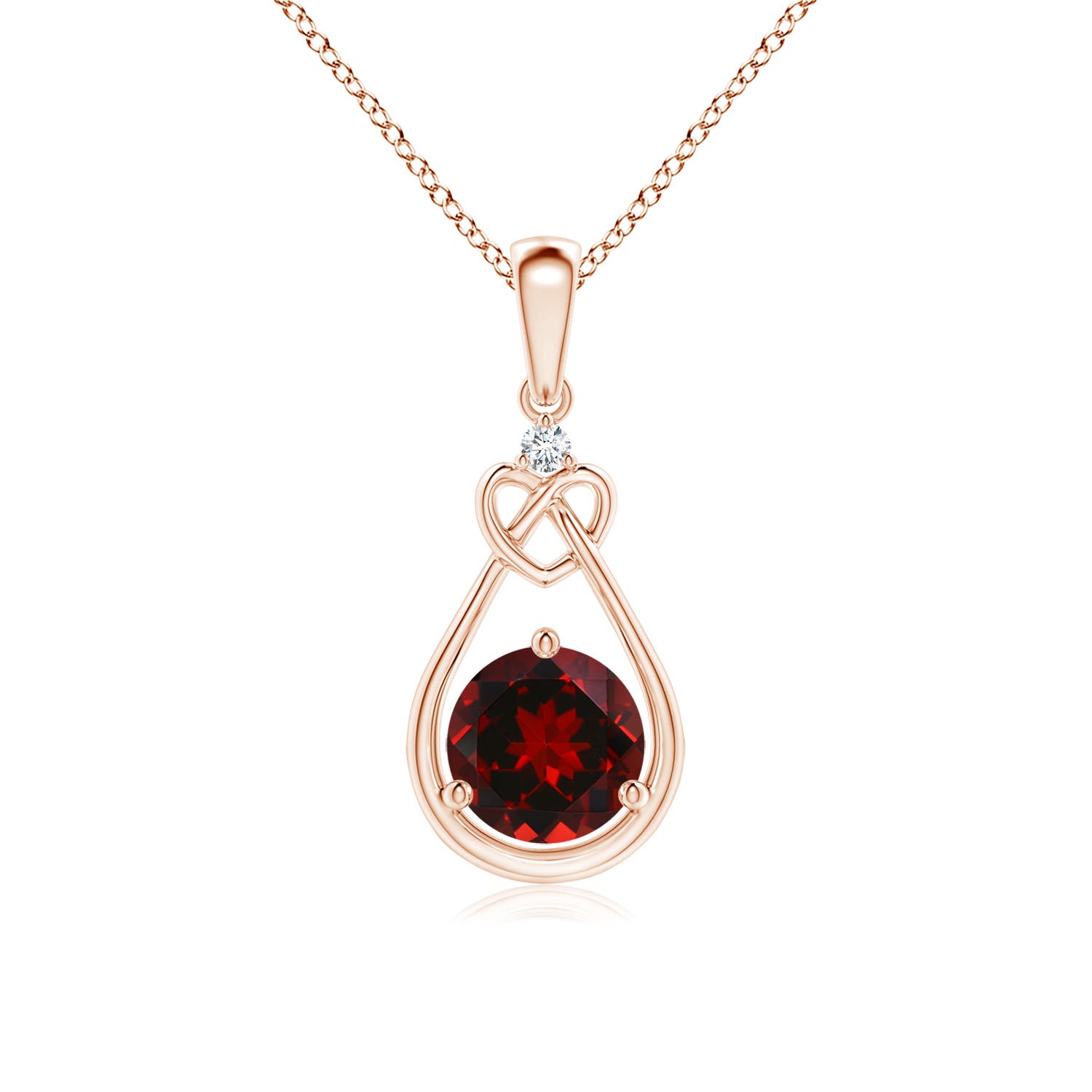 AAAA - Garnet / 1.01 CT / 14 KT Rose Gold