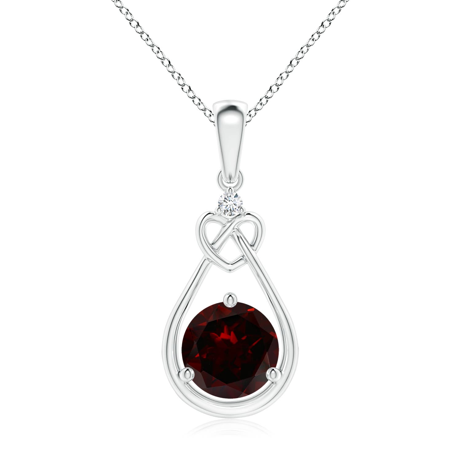 A - Garnet / 1.52 CT / 14 KT White Gold