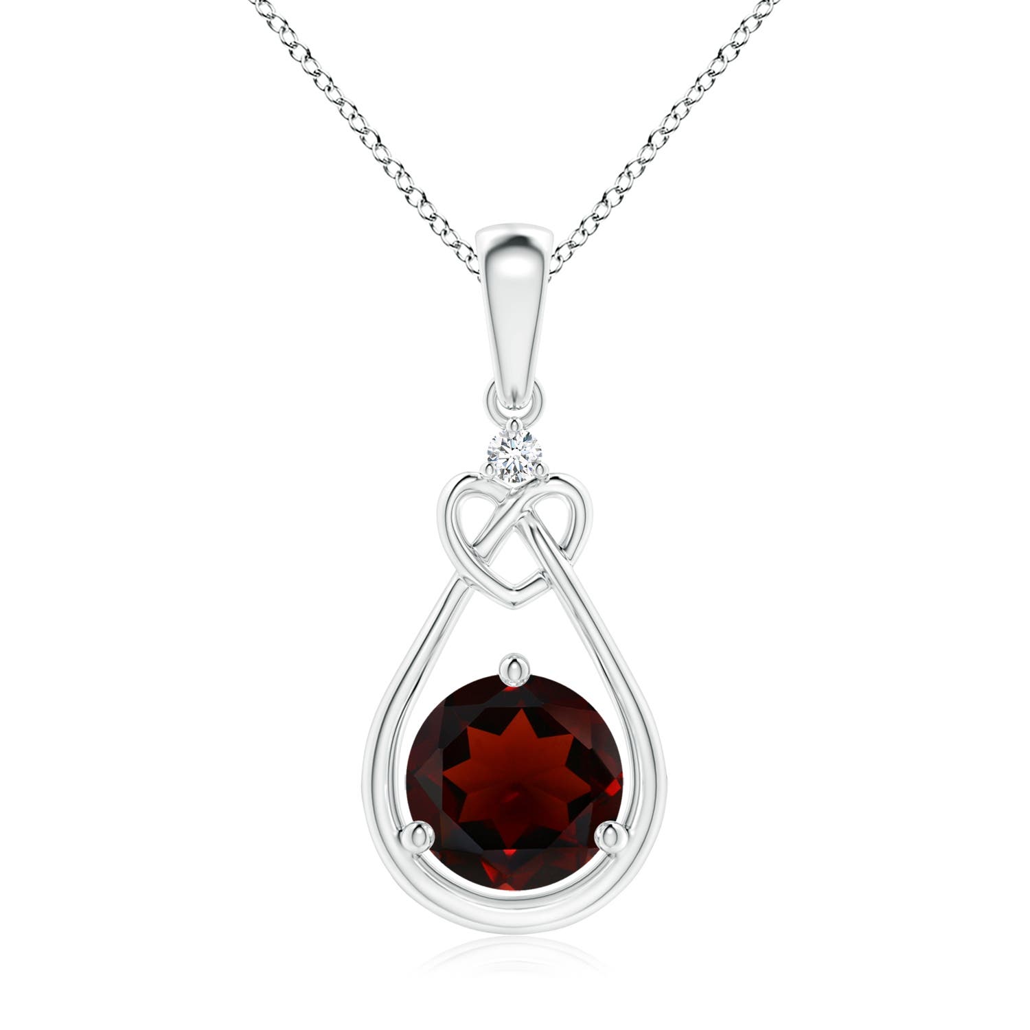 AA - Garnet / 1.52 CT / 14 KT White Gold