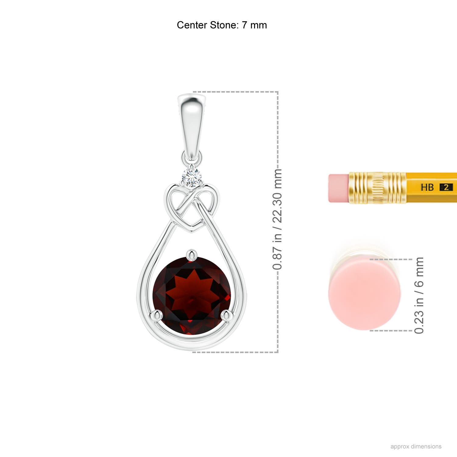 AA - Garnet / 1.52 CT / 14 KT White Gold