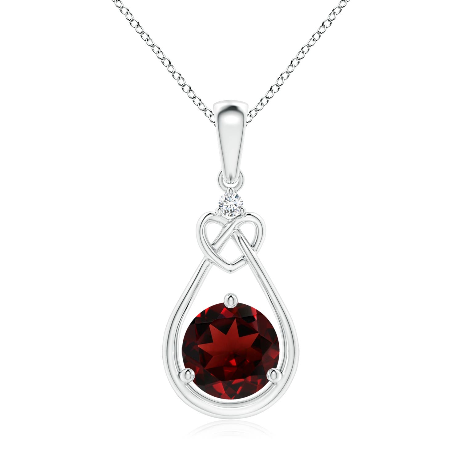 AAA - Garnet / 1.52 CT / 14 KT White Gold