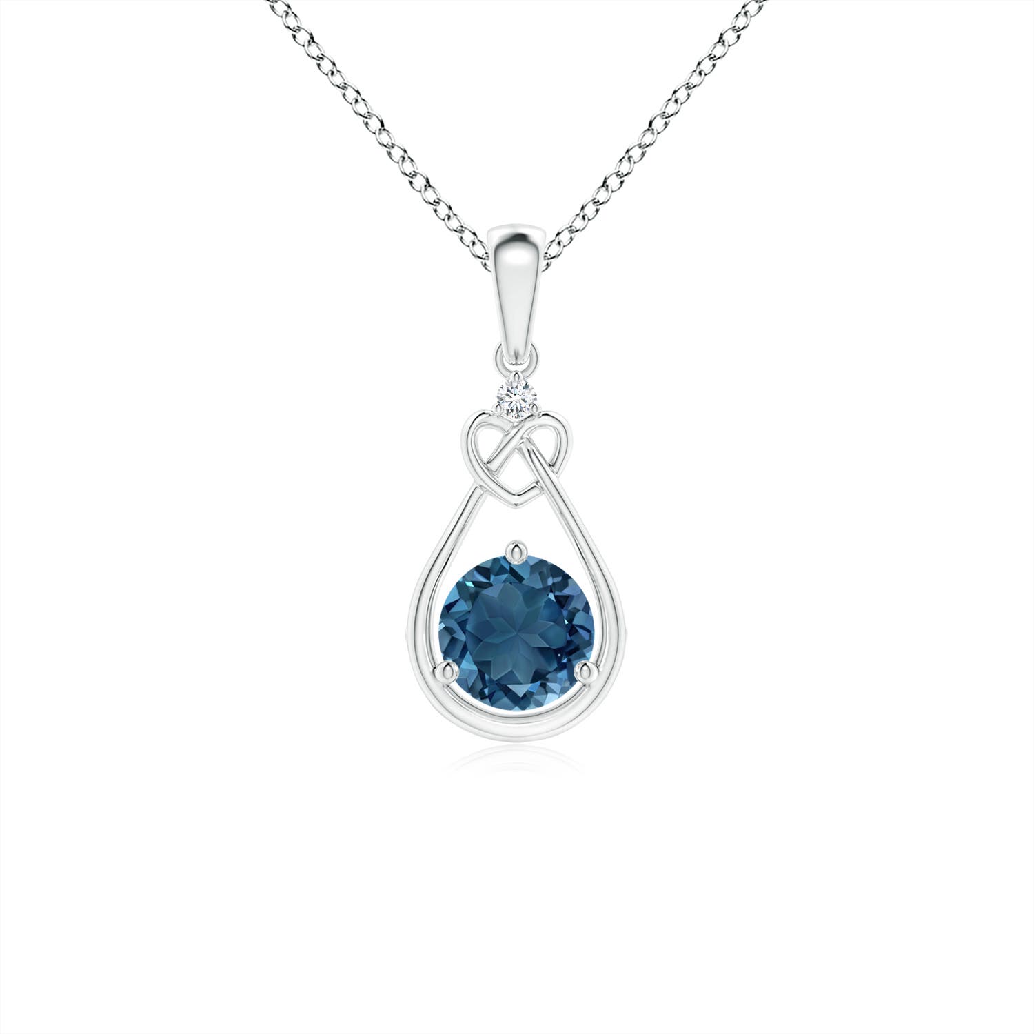 AA - London Blue Topaz / 0.61 CT / 14 KT White Gold