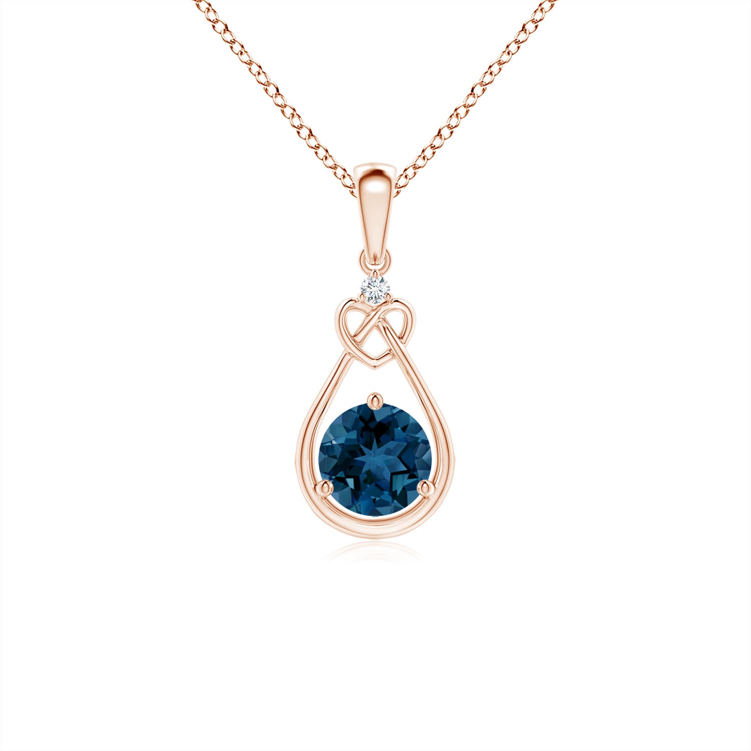 AAA - London Blue Topaz / 0.61 CT / 14 KT Rose Gold