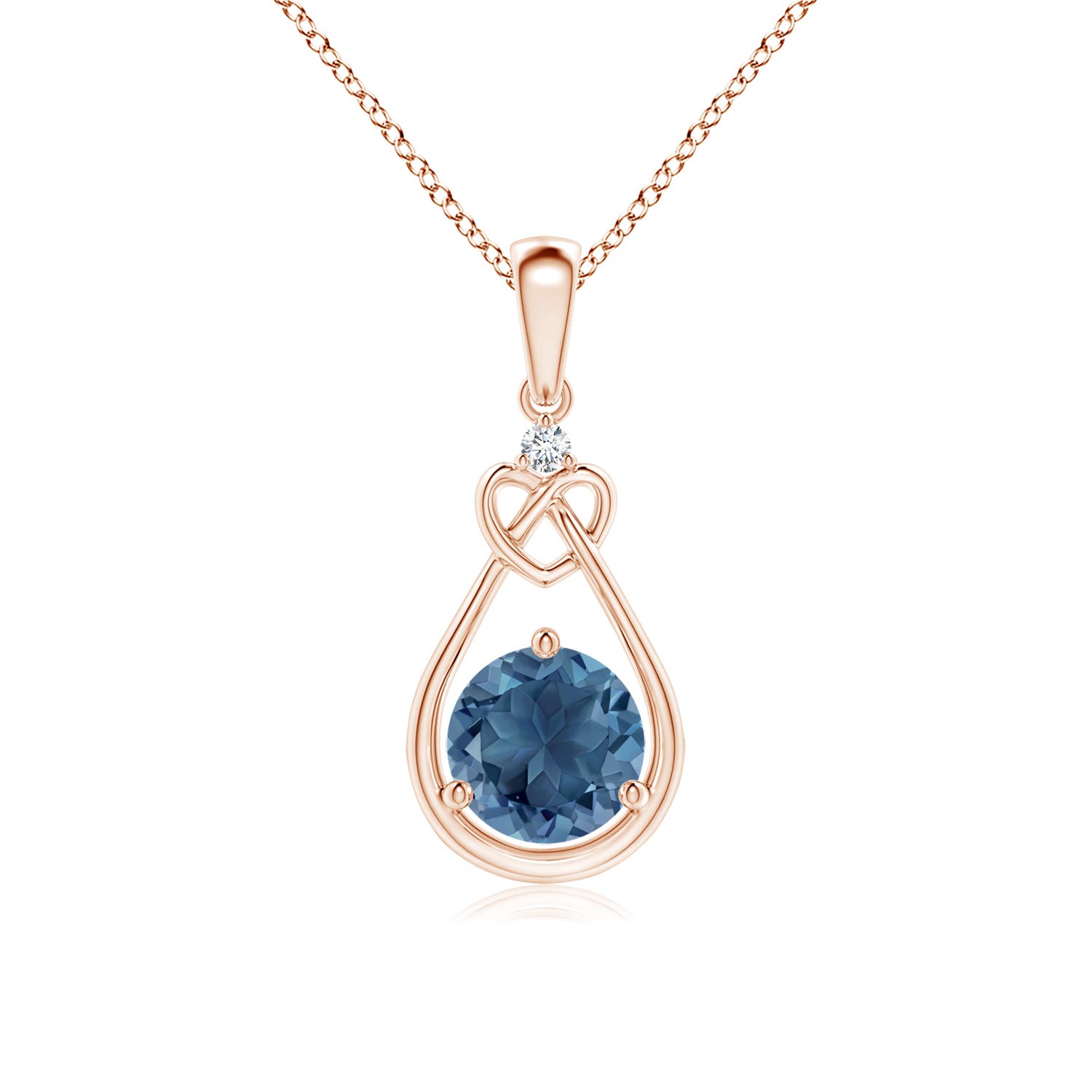 A - London Blue Topaz / 0.96 CT / 14 KT Rose Gold