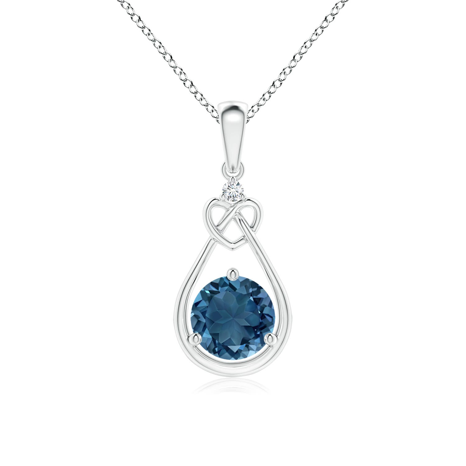 AA - London Blue Topaz / 0.96 CT / 14 KT White Gold