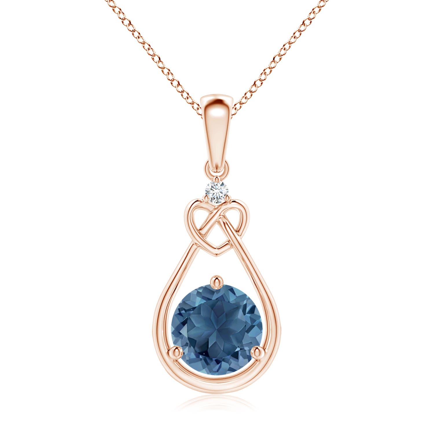 A - London Blue Topaz / 1.57 CT / 14 KT Rose Gold