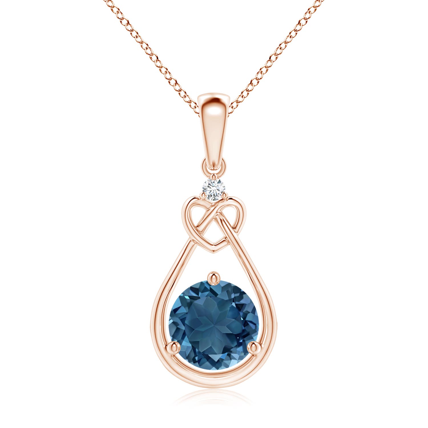 AA - London Blue Topaz / 1.57 CT / 14 KT Rose Gold