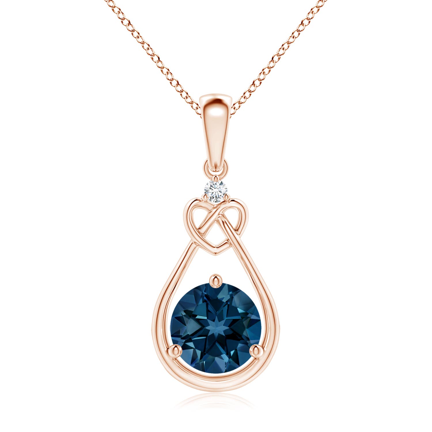 AAAA - London Blue Topaz / 1.57 CT / 14 KT Rose Gold