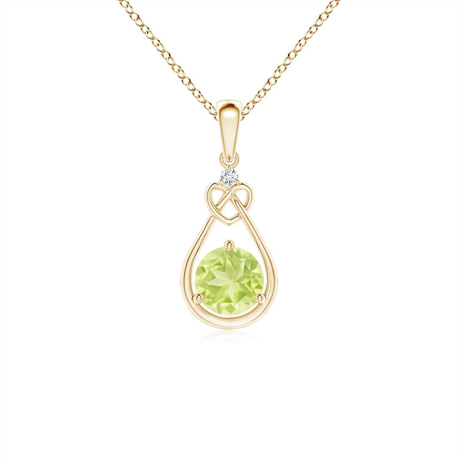 A - Peridot / 0.56 CT / 14 KT Yellow Gold