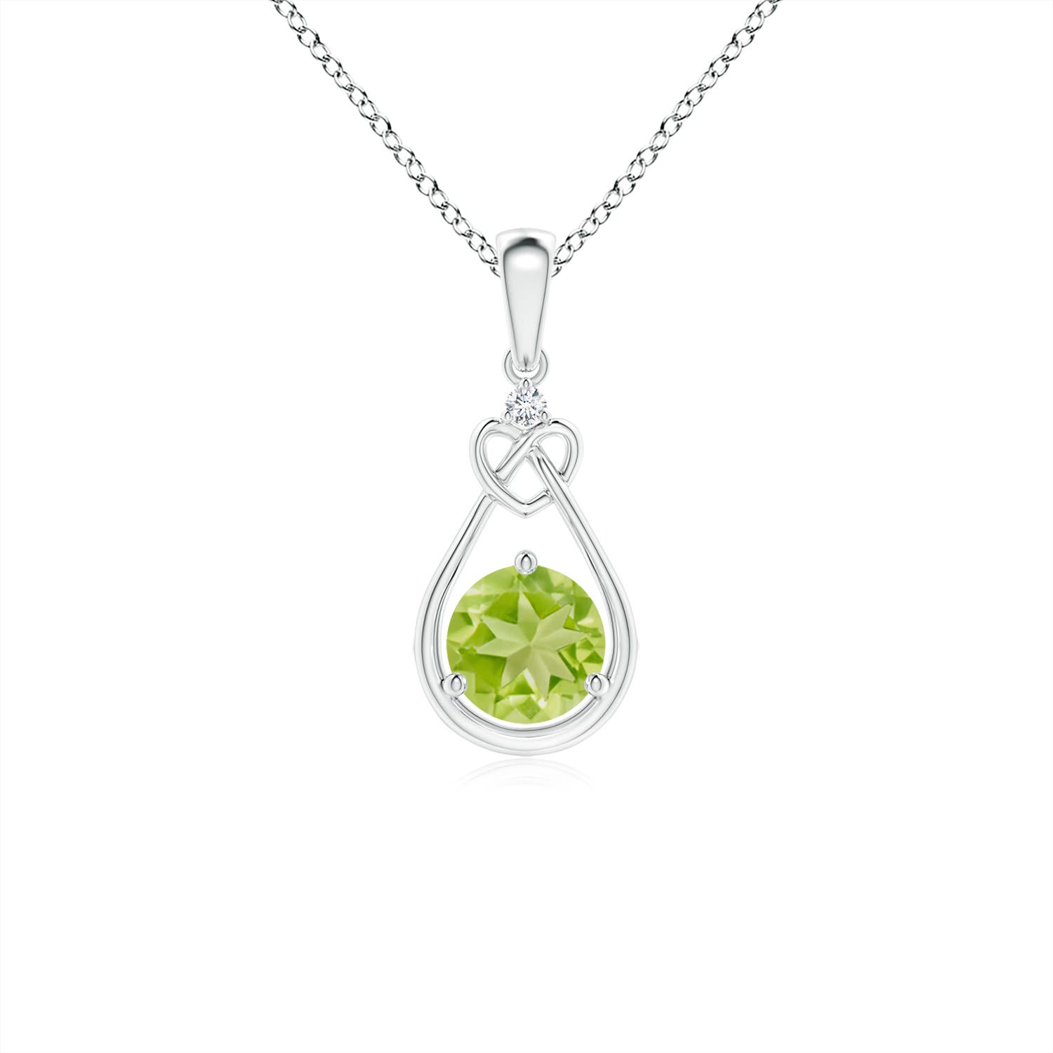 AA - Peridot / 0.56 CT / 14 KT White Gold