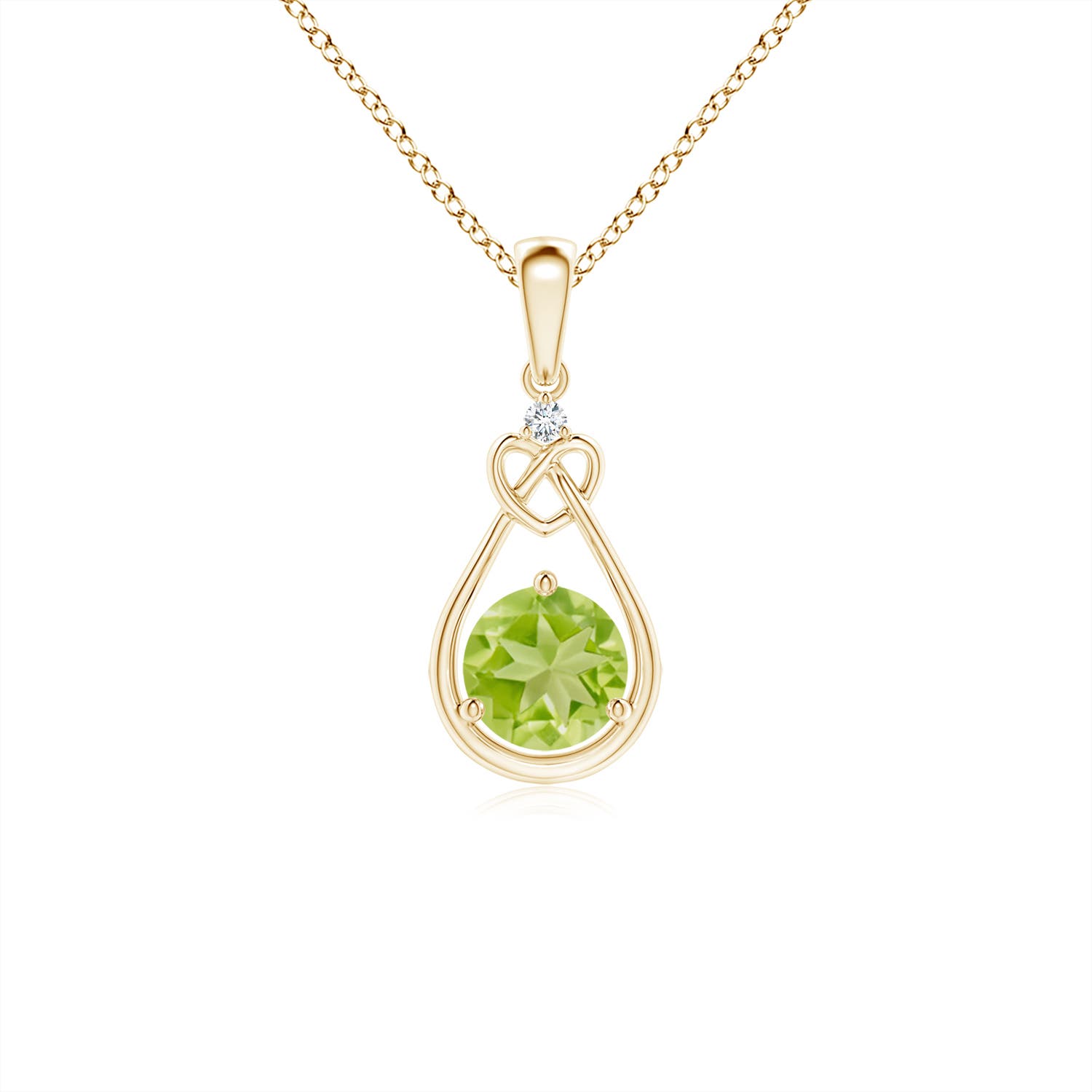 AA - Peridot / 0.56 CT / 14 KT Yellow Gold