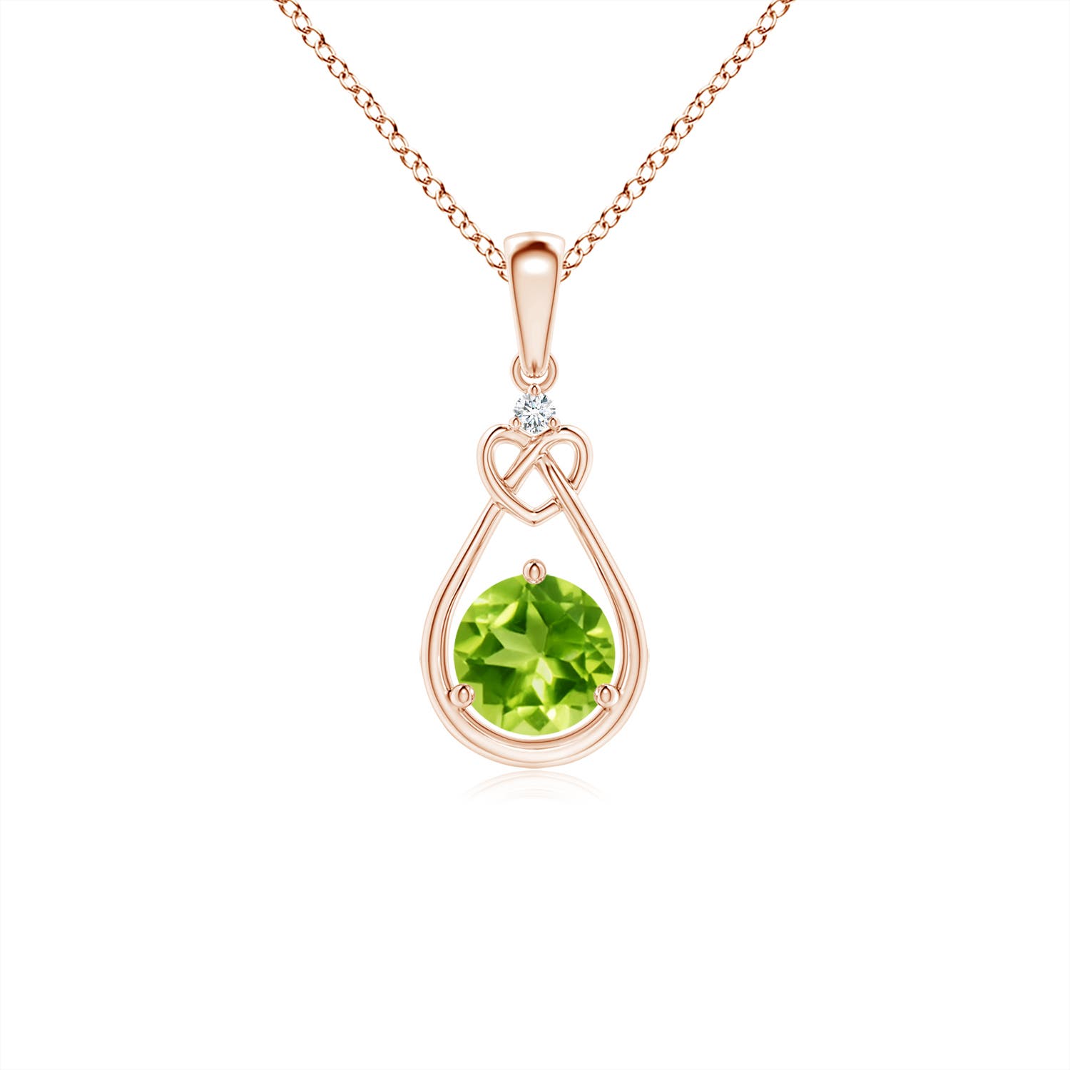 AAA - Peridot / 0.56 CT / 14 KT Rose Gold