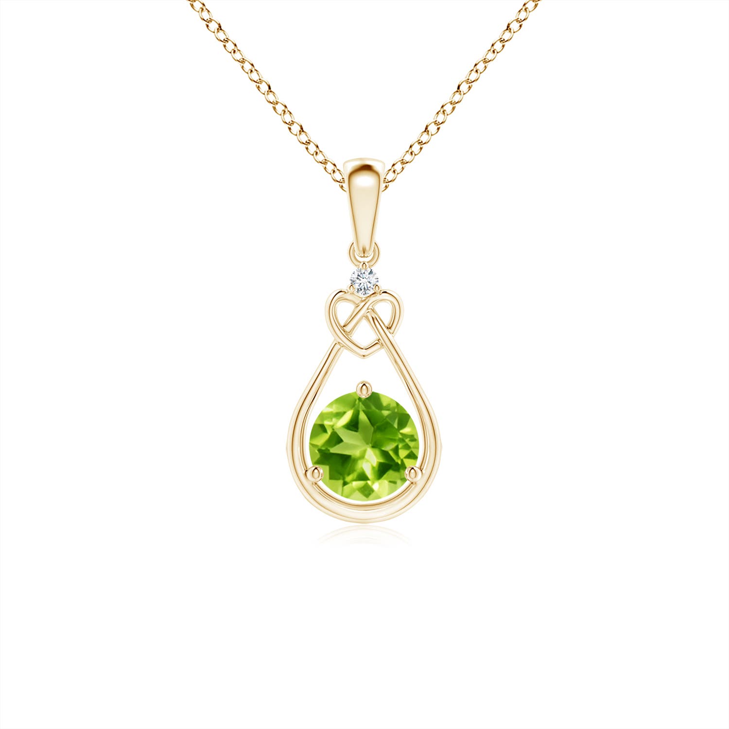 AAA - Peridot / 0.56 CT / 14 KT Yellow Gold