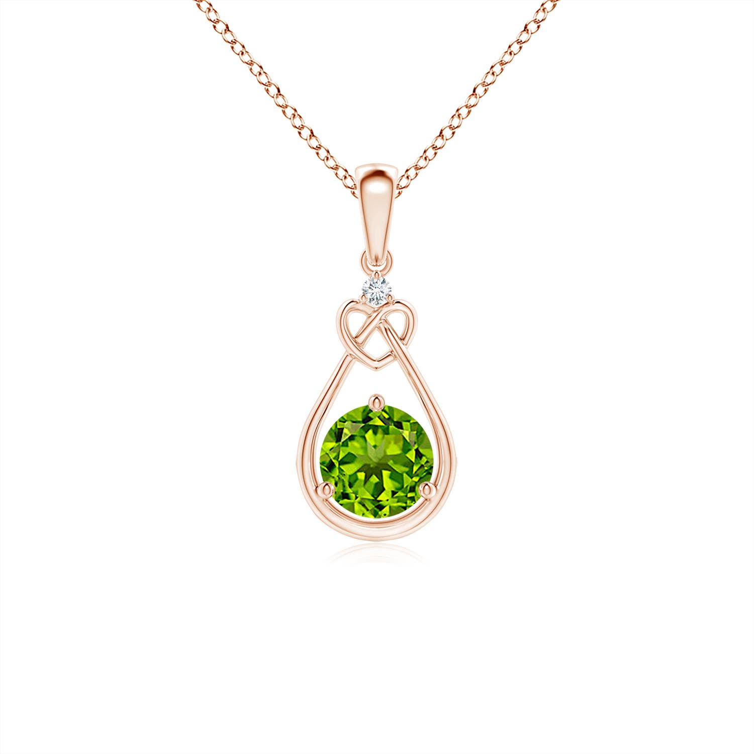 AAAA - Peridot / 0.56 CT / 14 KT Rose Gold