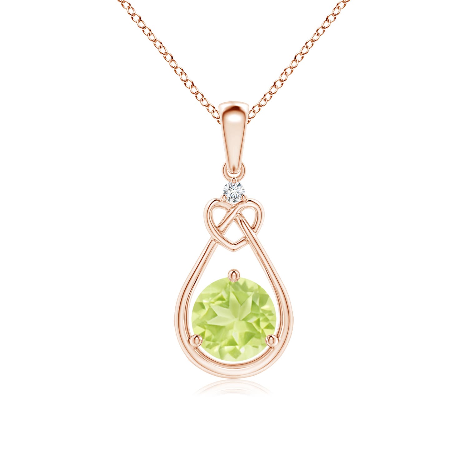 A - Peridot / 0.96 CT / 14 KT Rose Gold