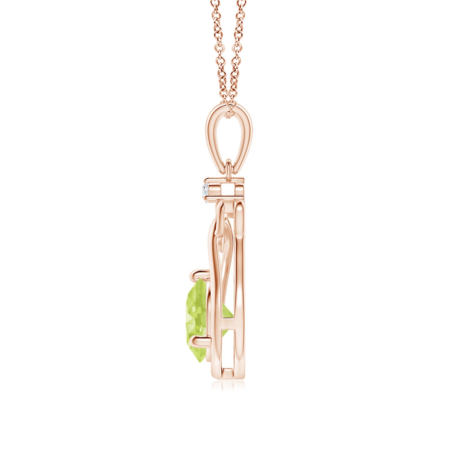 A - Peridot / 0.96 CT / 14 KT Rose Gold