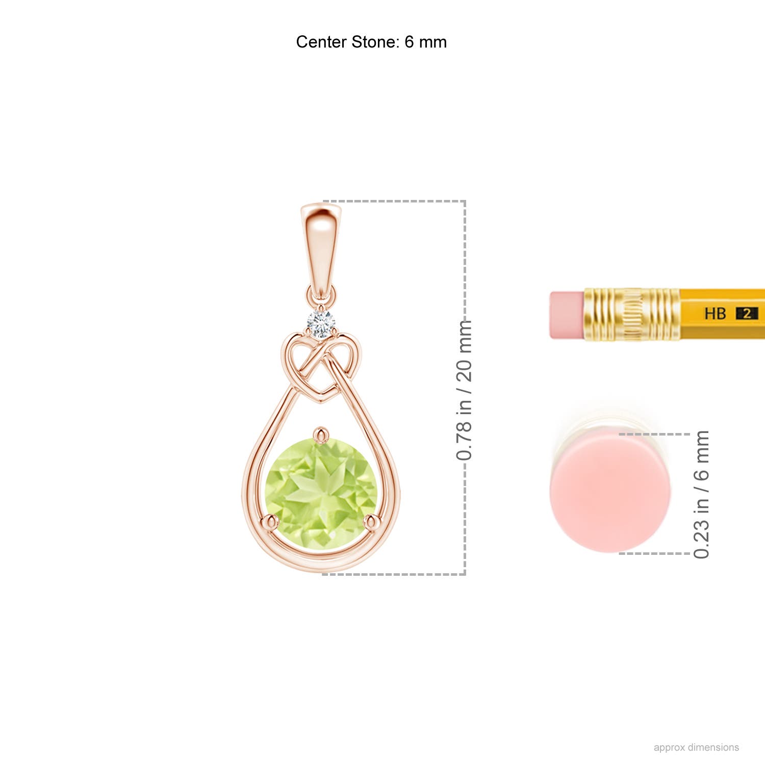 A - Peridot / 0.96 CT / 14 KT Rose Gold