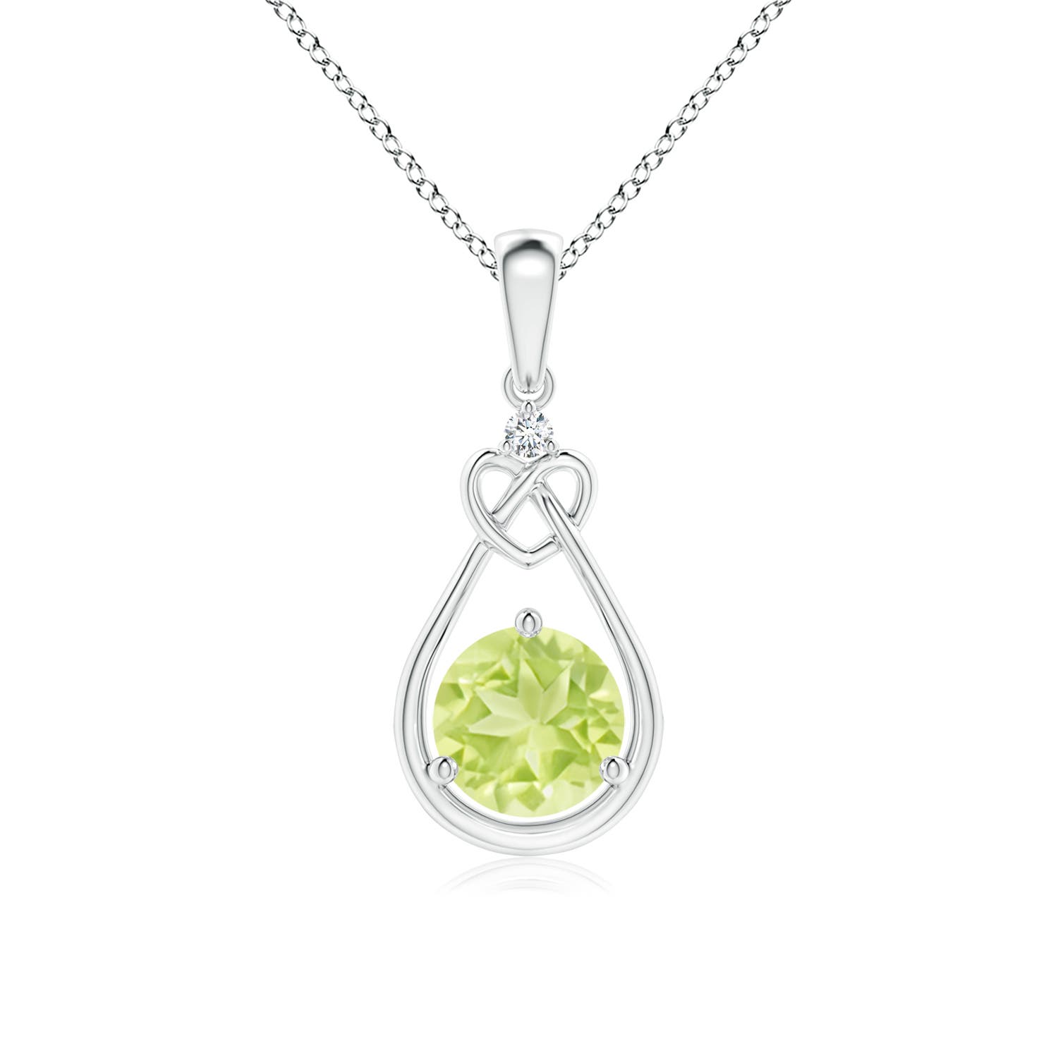 A - Peridot / 0.96 CT / 14 KT White Gold