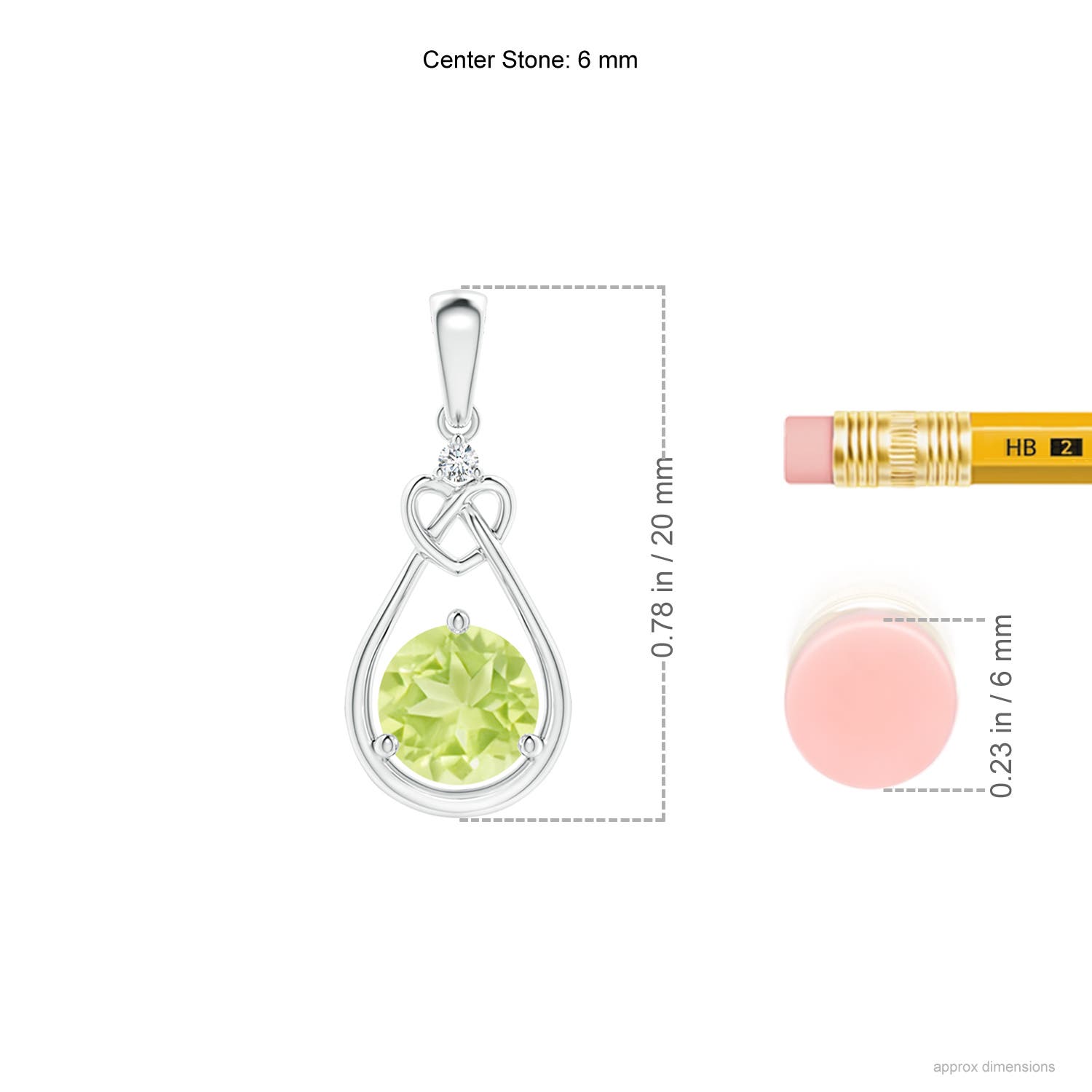 A - Peridot / 0.96 CT / 14 KT White Gold