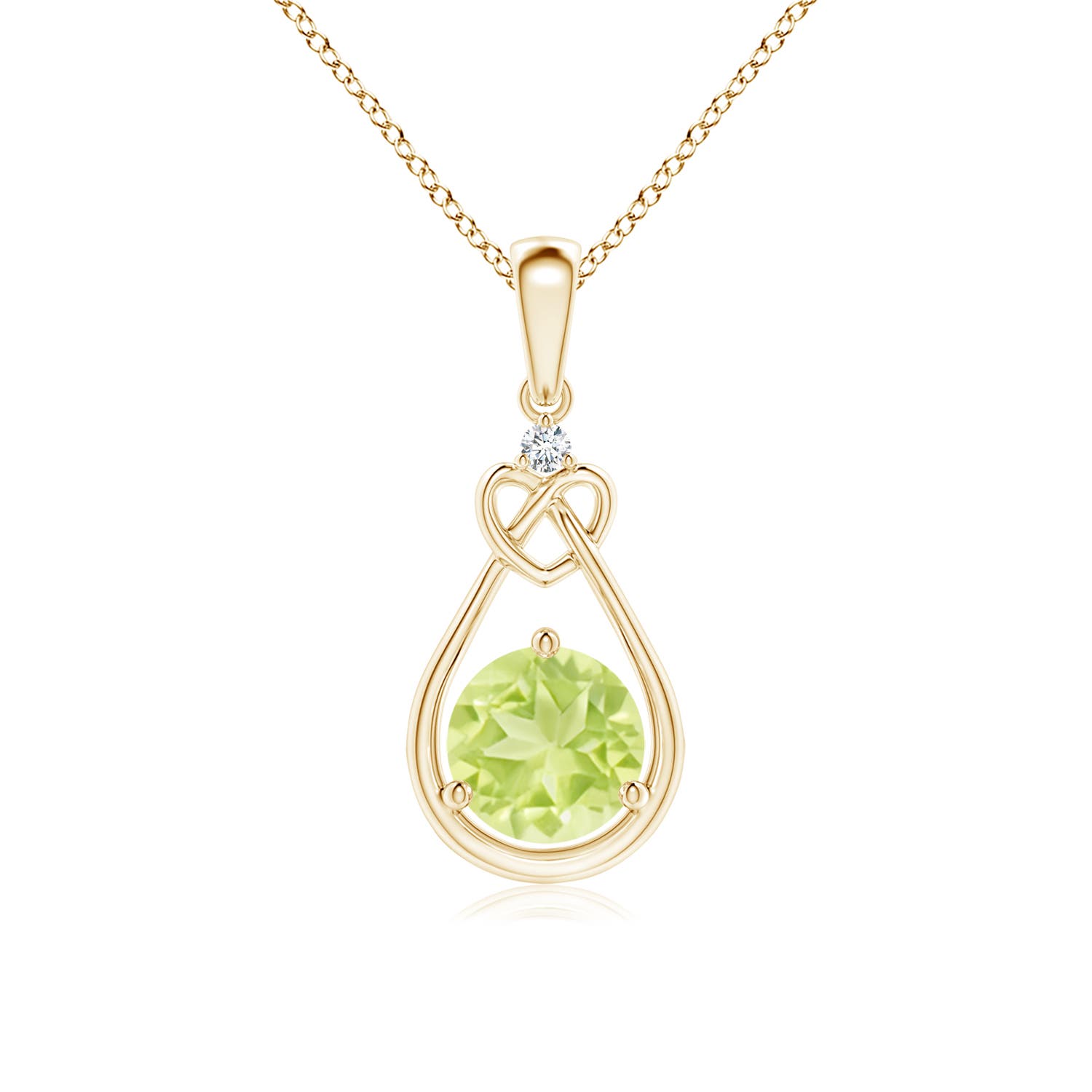 A - Peridot / 0.96 CT / 14 KT Yellow Gold