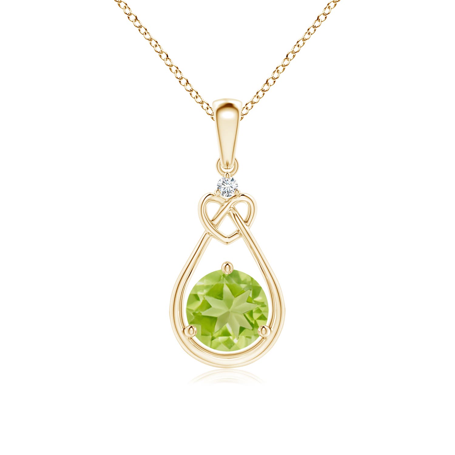 AA - Peridot / 0.96 CT / 14 KT Yellow Gold